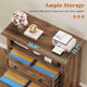 SEDETA 33.8 Inch 2 Drawer File Cabinet Farmhouse Wood File Cabinets Wood Lateral File Cabinet with Printer Stand Storage Shelf