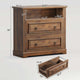 SEDETA 33.8 Inch 2 Drawer File Cabinet Farmhouse Wood File Cabinets Wood Lateral File Cabinet with Printer Stand Storage Shelf
