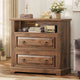 SEDETA 33.8 Inch 2 Drawer File Cabinet Farmhouse Wood File Cabinets Wood Lateral File Cabinet with Printer Stand Storage Shelf