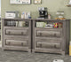 SEDETA 33.8 Inch 2 Drawer File Cabinet Farmhouse Wood File Cabinets Wood Lateral File Cabinet with Printer Stand Storage Shelf