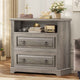 SEDETA 33.8 Inch 2 Drawer File Cabinet Farmhouse Wood File Cabinets Wood Lateral File Cabinet with Printer Stand Storage Shelf