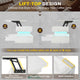 SEDETA 40 Inch Lift Top Coffee Table with Led Lights Storage for Living Room