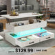 SEDETA® 40 Inch Lift Top Coffee Table with Storage Drawers and LED Light for Living Room