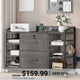 SEDETA | 44 Inch 2 Drawer Office File Cabinet for Home Office