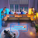SEDETA | 45.3 Inch LED Gaming Desk L Shaped Corner Computer Desk with Storage Shelves