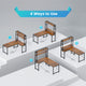 SEDETA | 45.3 Inch LED Gaming Desk L Shaped Corner Computer Desk with Storage Shelves