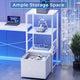 SEDETA 51 Inch L Shaped Gaming Desk with Storage Shelves Power Outlets LED Lights and Monitor Stand