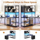 SEDETA 58 Inch L Shaped Computer Desk with Storage Shelves and LED Light for Home Office