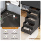 SEDETA 62 Inch L Shaped LED Gaming Desk Computer Desk with Power Outlet Storage Drawers Pegboard