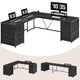SEDETA 63 Inch L Shaped Computer Desk with Drawers and Power Outlet