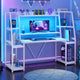SEDETA 65.7 Inch Gaming Desk Large PC Gamer Desk Workstation with LED Lights
