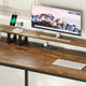 SEDETA® 66 Inch L Shaped LED Gaming Desk Home Office Corner Computer Table with Storage Shelves