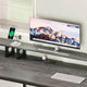 SEDETA - 66 Inch Corner L Shaped Computer Desk Office Desk Gaming Table with Led Lights File Drawer Power Outlet Monitor Shelf Printer Storage Shelves
