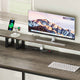 SEDETA - 66 Inch Corner L Shaped Computer Desk Office Desk Gaming Table with Led Lights File Drawer Power Outlet Monitor Shelf Printer Storage Shelves