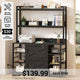 SEDETA® File Cabinet Vertical Filing Cabinet with Lock for Home Office with Charging Station