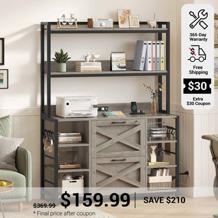 SEDETA File Cabinet with Open Storage Shelf for Home Office