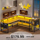 SEDETA 96 Inch L Shaped Gaming Desk Reversible Computer Desk