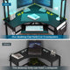 SEDETA Triangle Corner Computer Gaming Desk with Hutch & LED Lights