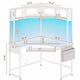 SEDETA Triangle Corner Computer Gaming Desk with Hutch & LED Lights