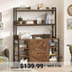 SEDETA | Vertical File Cabinet with Lock and Open Shelf for Home Office